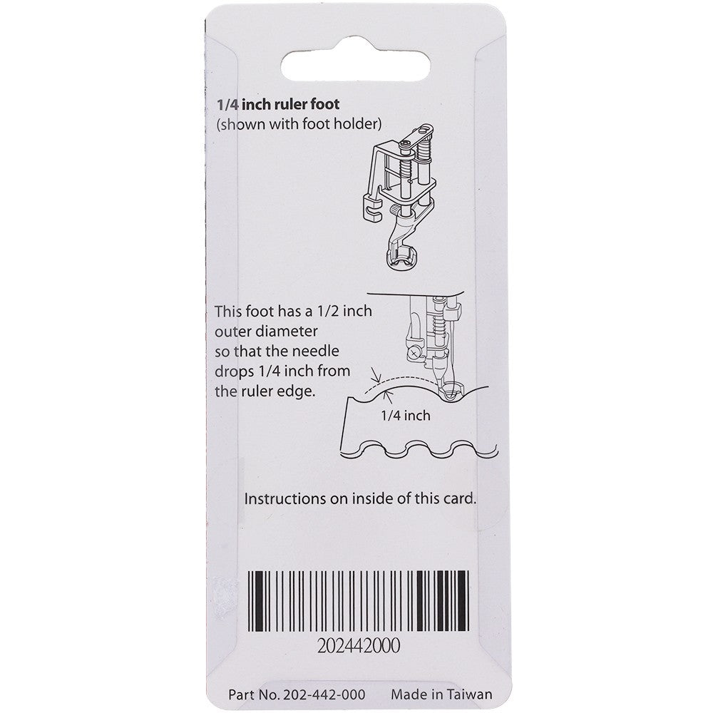 1/4" Ruler Foot Low Shank, Janome #202442000 image # 78631
