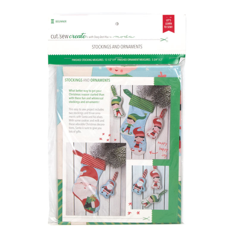 Moda Christmas Stocking & Ornament Fabric Panel image # 68562