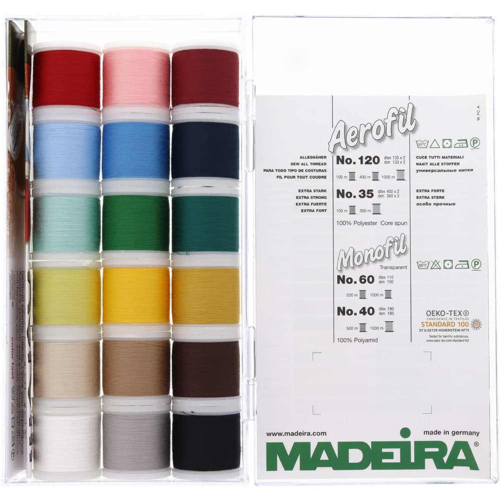 Madeira Aerofil Thread Box - 18 Spools
