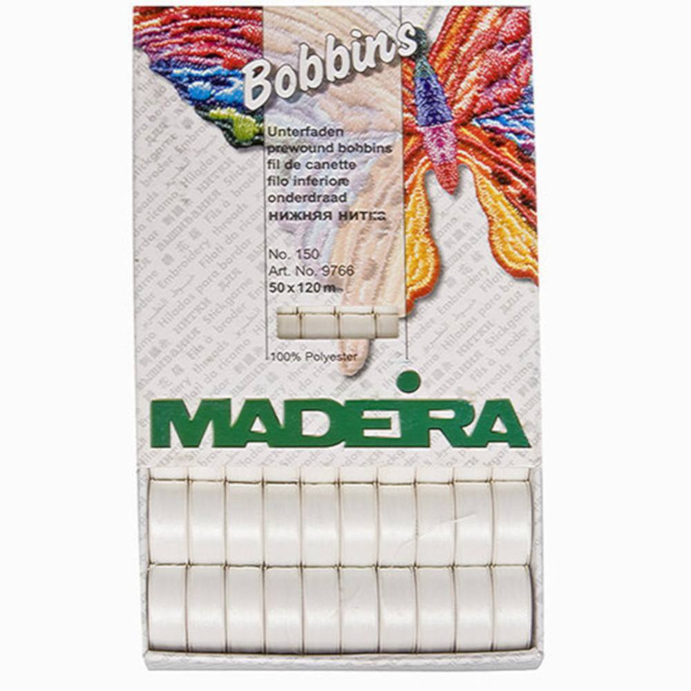 Bobbins Pre Wound, Madeira White 50 pk #20990030 image # 56104