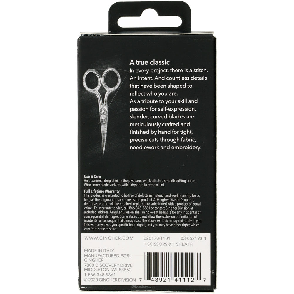 Gingher 4" Curved Embroidery Scissors image # 100476