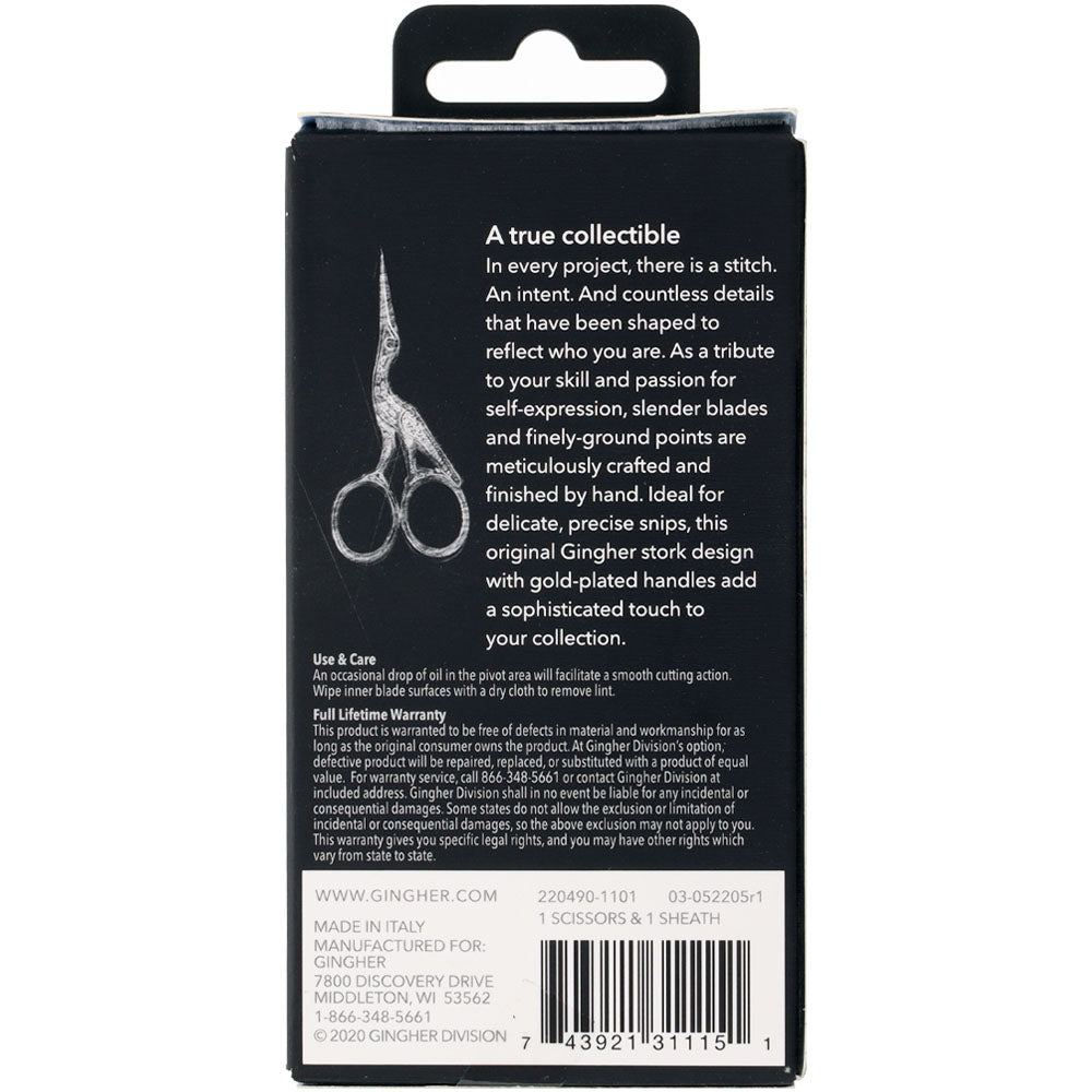 Gingher 3 1/2" Stork Embroidery Scissors image # 100492