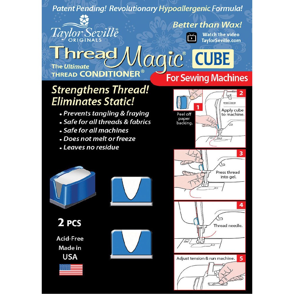 Thread Conditioning Machine Thread Magic Thread Conditioner Cubes 2pk, Taylor Seville
