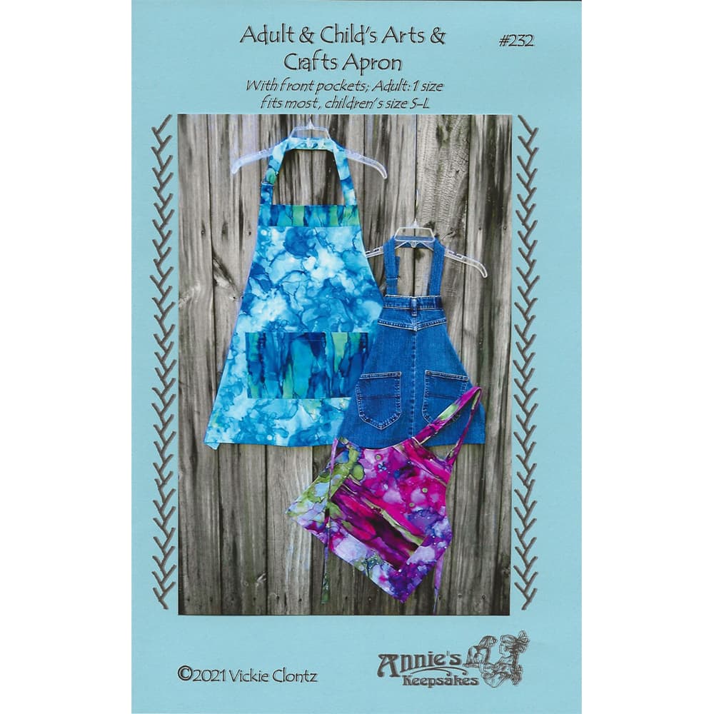 Adult & Child's Arts & Crafts Apron Pattern image # 100170