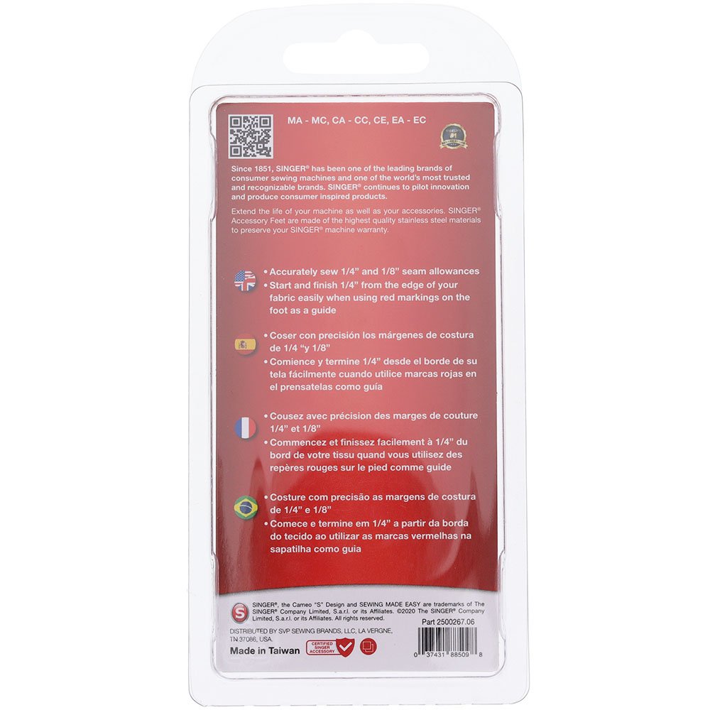 1/4" Quilting Foot, Singer #2500267.01 image # 94046