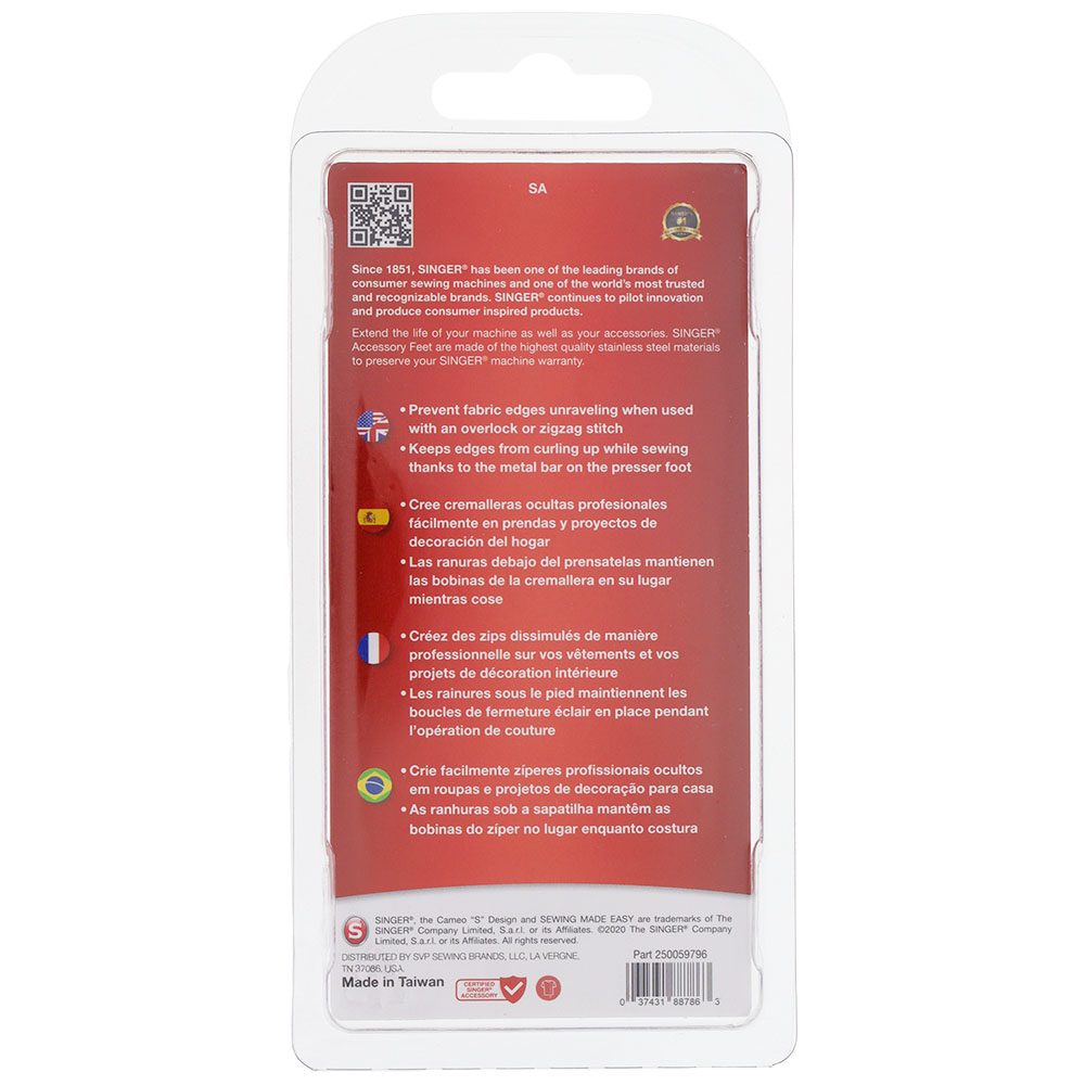 ZIGZAGSTORM Overcast Presser Foot HP30244 - Snap On Overcasting Foot For Singer & Babylock Sewing Machines