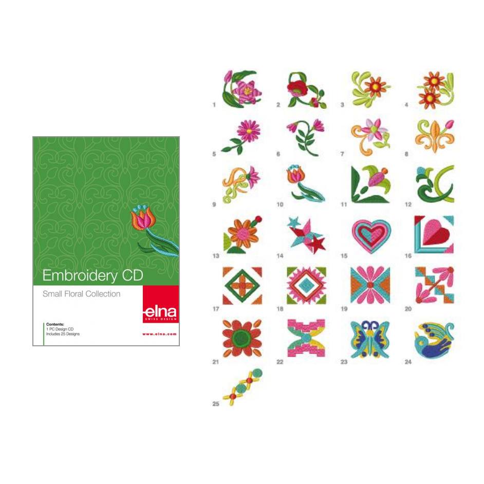 Small Floral Embroidery Collection CD, Elna #253443009 image # 76120