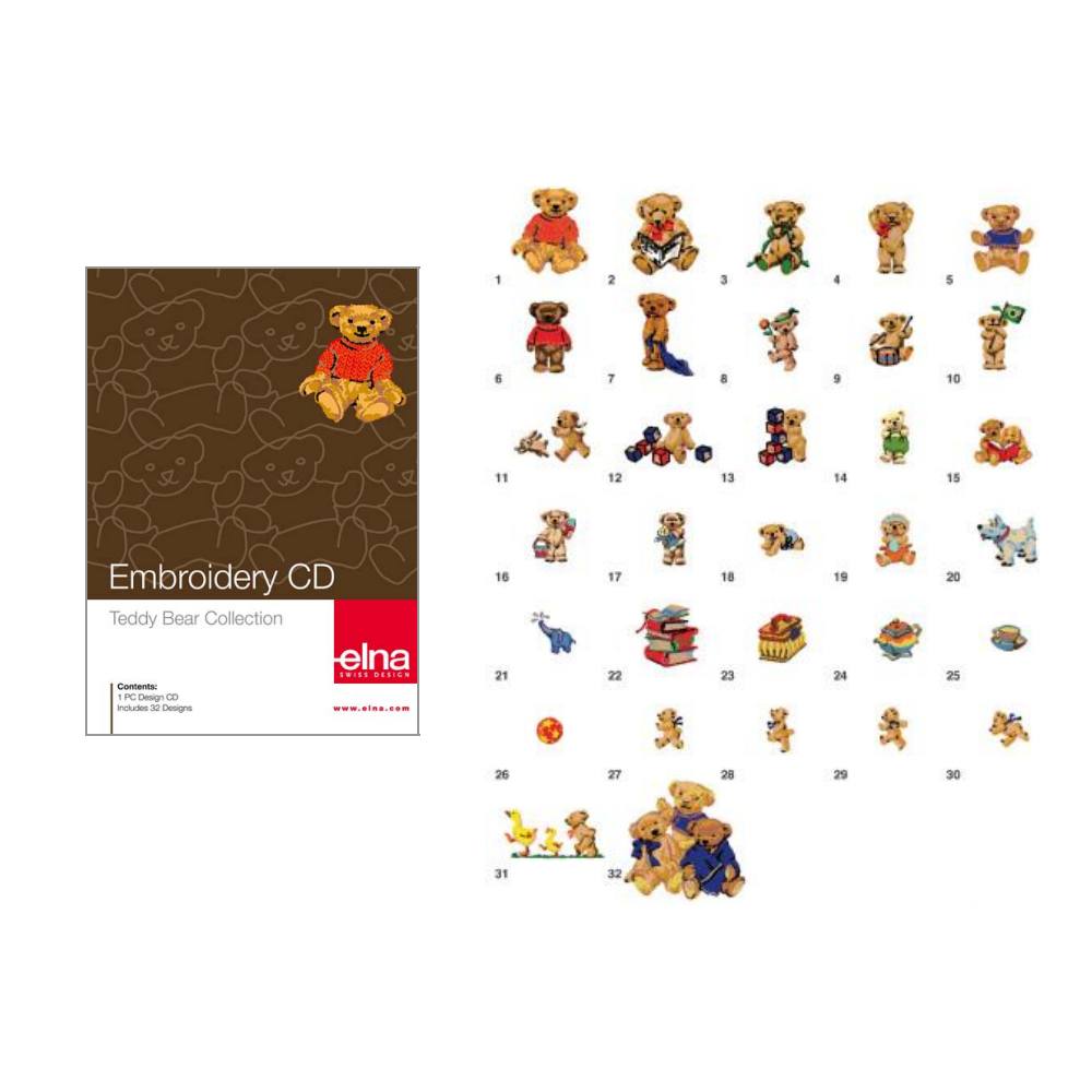 Teddy Bear Embroidery Collection CD, Elna #253447003 image # 76112