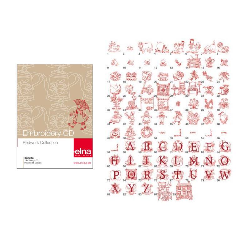 Redwork Embroidery Collection CD, Elna #253449005 image # 76113