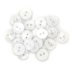 Dritz, White Pearl Blouse Buttons (20pc) - 11mm image # 106352