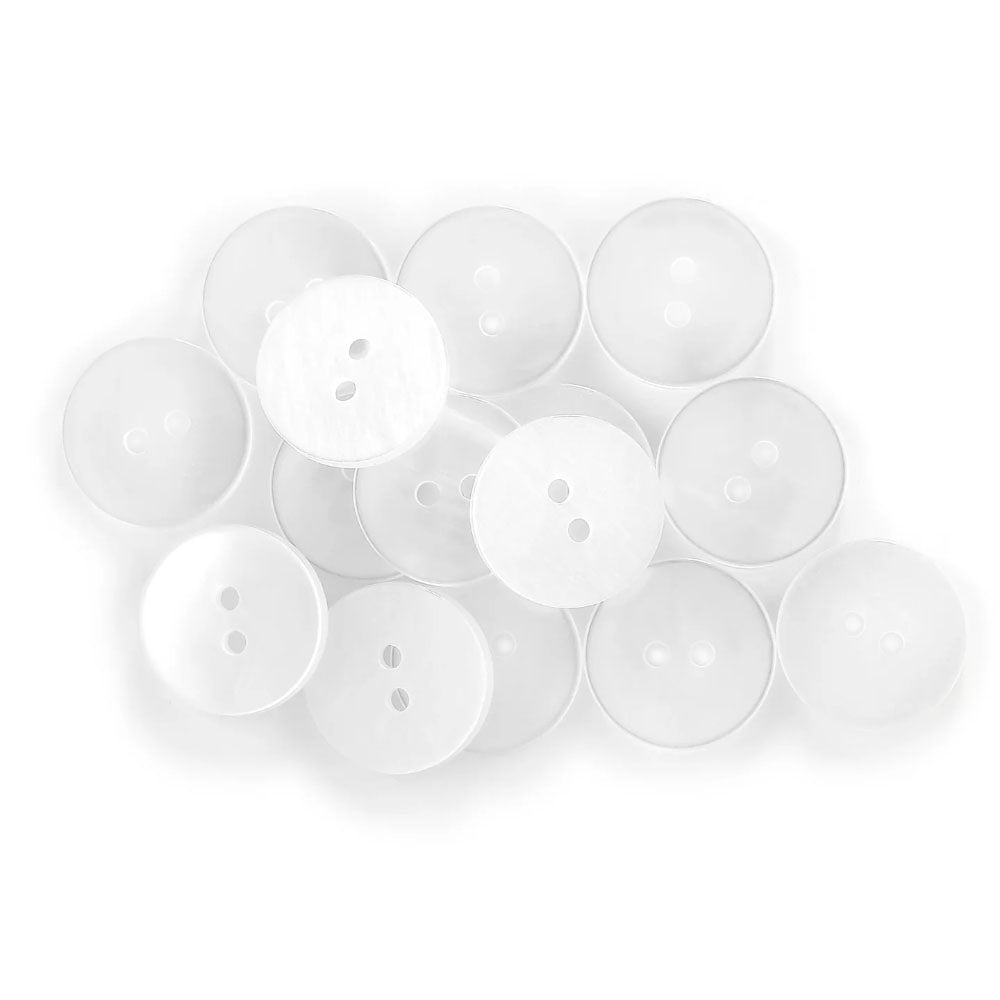 Dritz, White Pearl Waistband Buttons (15pc) - 17mm image # 106358