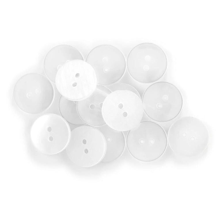 Dritz, White Pearl Waistband Buttons (15pc) - 17mm image # 106358