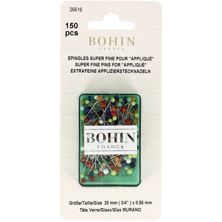 Applique Glass Head Pins (150 CT), Bohin image # 86352
