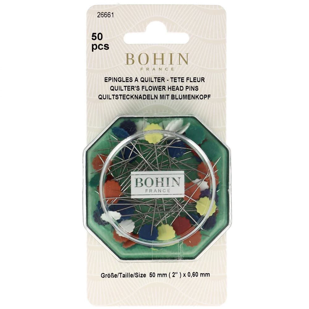 Bohin, Quilter's 2" Flower Head Pins 50pk (size 32) image # 86339