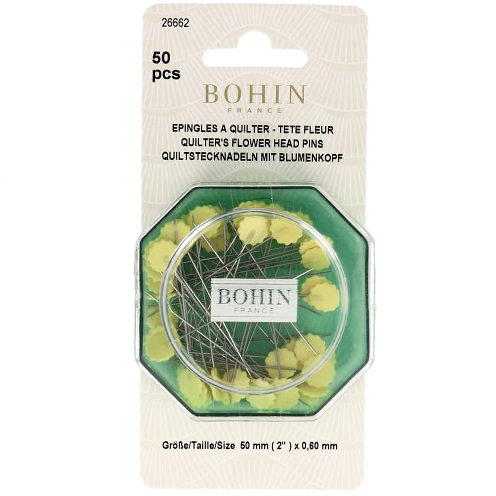 Bohin, Quilter's 2" Flower Head Pins 50pk (size 32) image # 86340