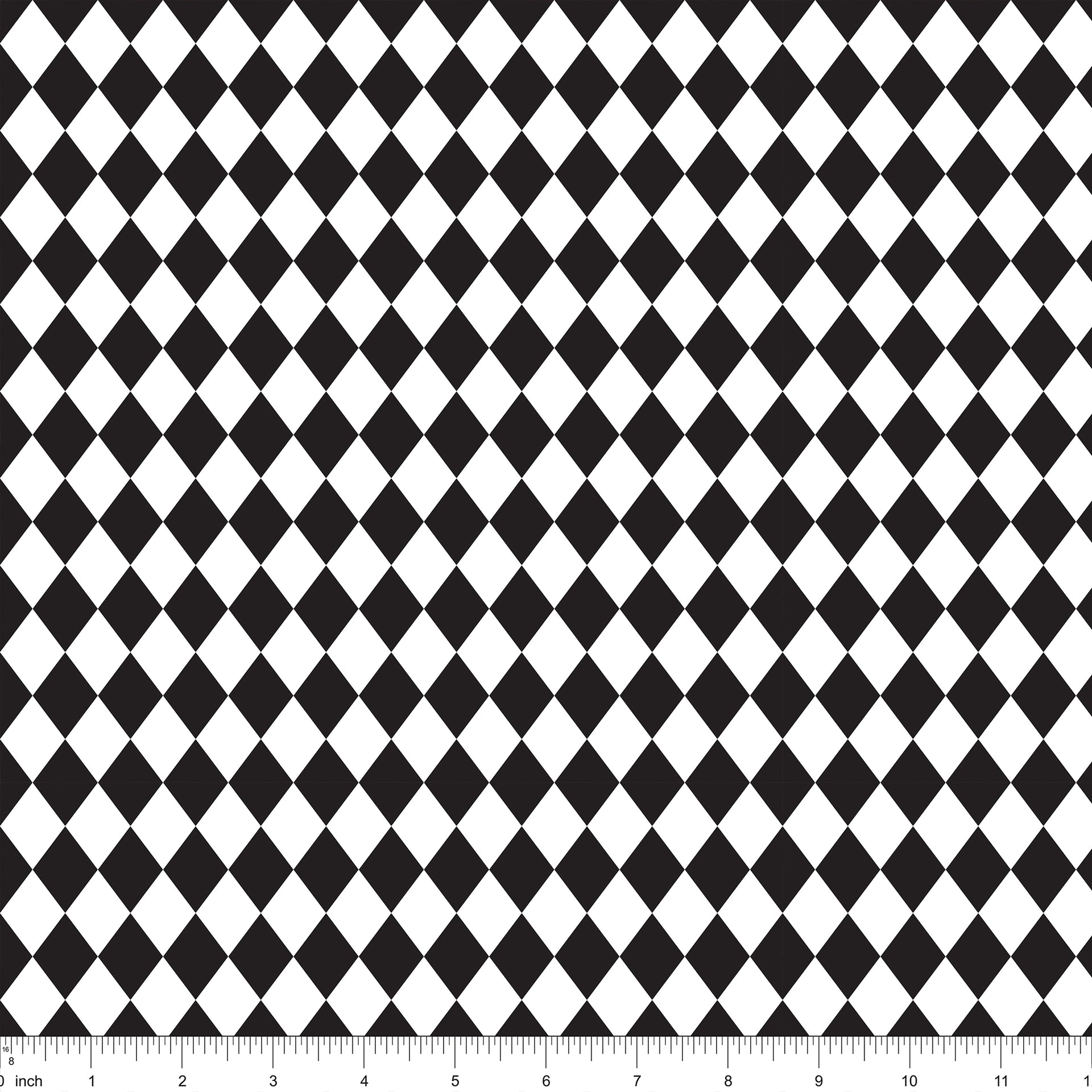 Alice in Wonderland Checkered Fabric - Black/White