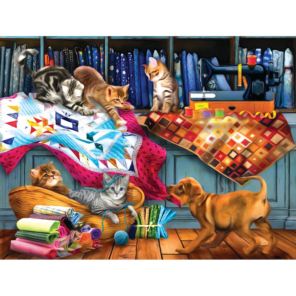 Quilting Room Mischief Jigsaw Puzzle image # 59577