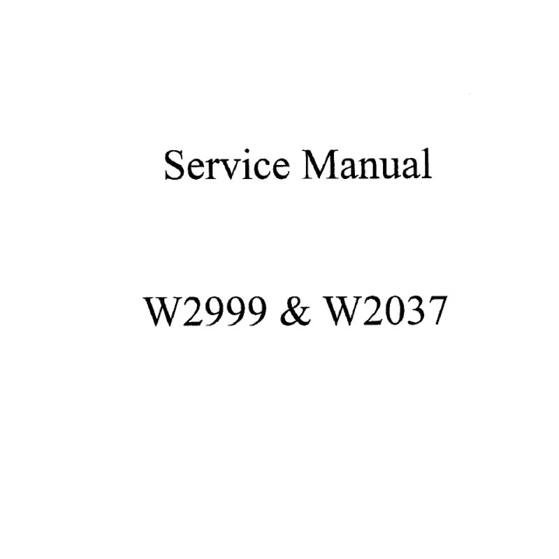 Service Manual, White 2999 image # 21981