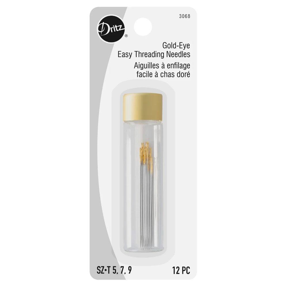Dritz, Gold-Eye Easy Threading Needles (12pk) - Assorted image # 106342