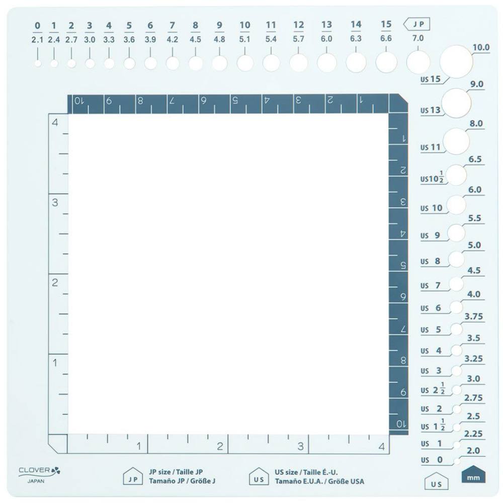 Clover Triangle Ruler Clover, Swatch Ruler and Needle Gauge