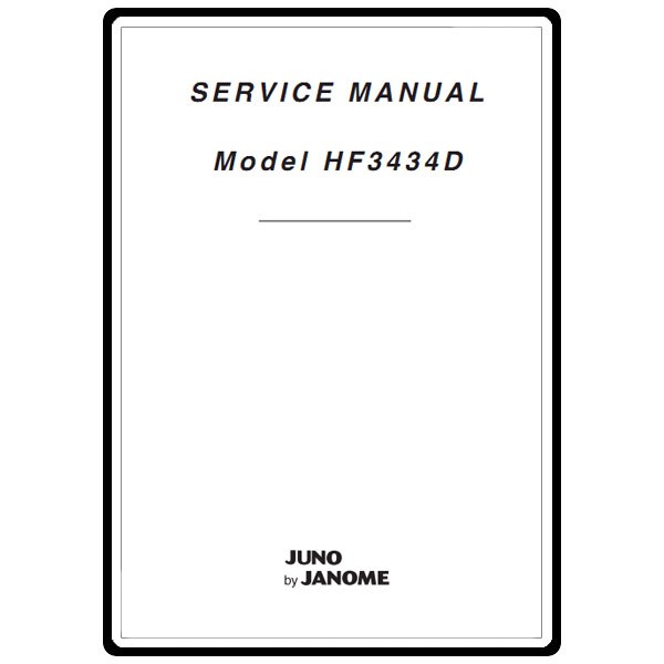 Service Manual, Janome HF3434D Juno image # 4620