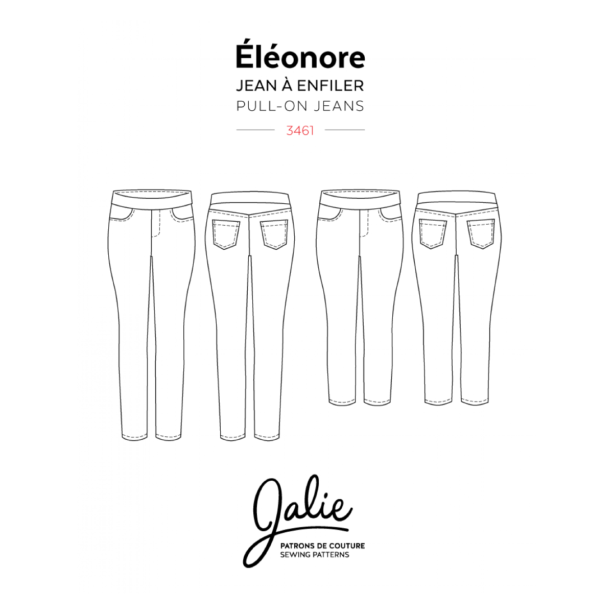 Eleonore Pull-On Jeans Pattern image # 43078