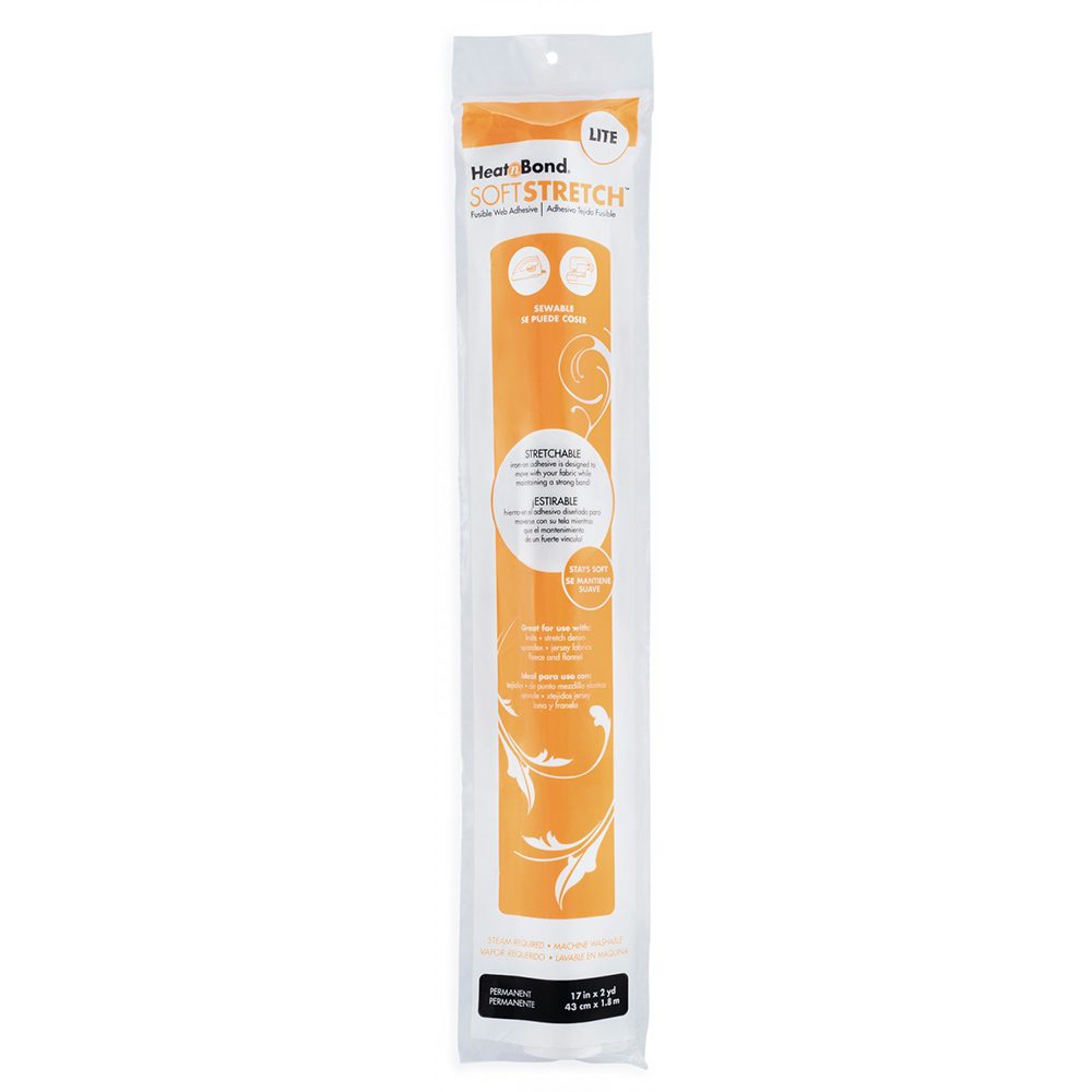 Lite Heat N Bond Soft Stretch Fusible Web Adhesive Roll, 17in by 2yds image # 64117