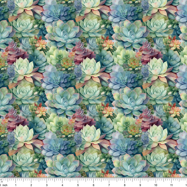succulent fabric by the yard Succulents & Cacti Pattern #7 Fabric