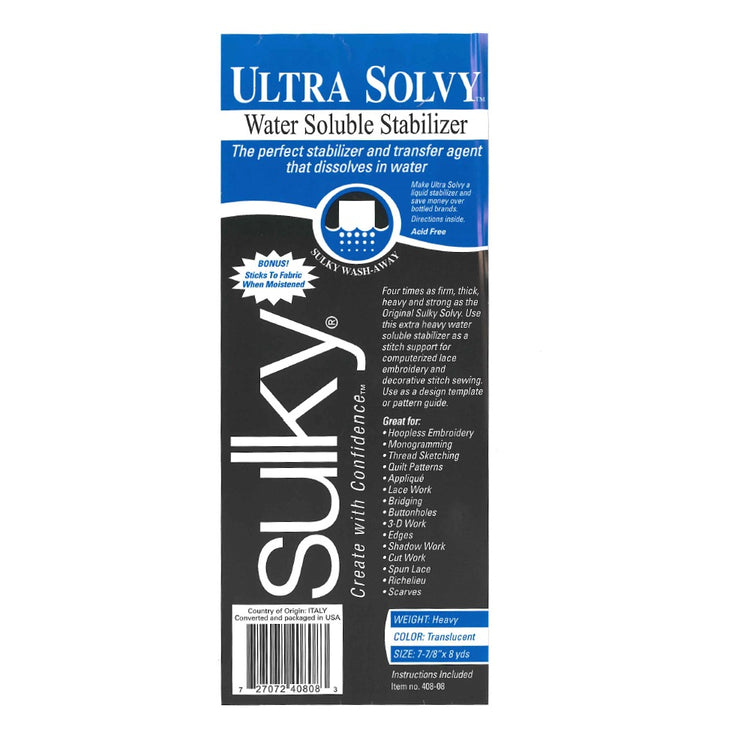 Sulky Ultra Solvy Stabilizer, 8yds x 7-7/8in image # 41178