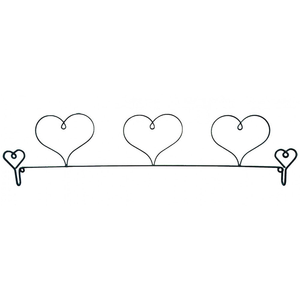 Triple Heart Quilt Holder, 12in - Gray image # 39036