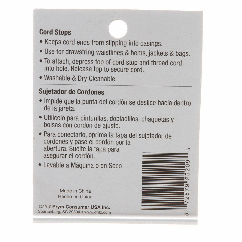 2pk Cord Stops, Black, Dritz image # 32614
