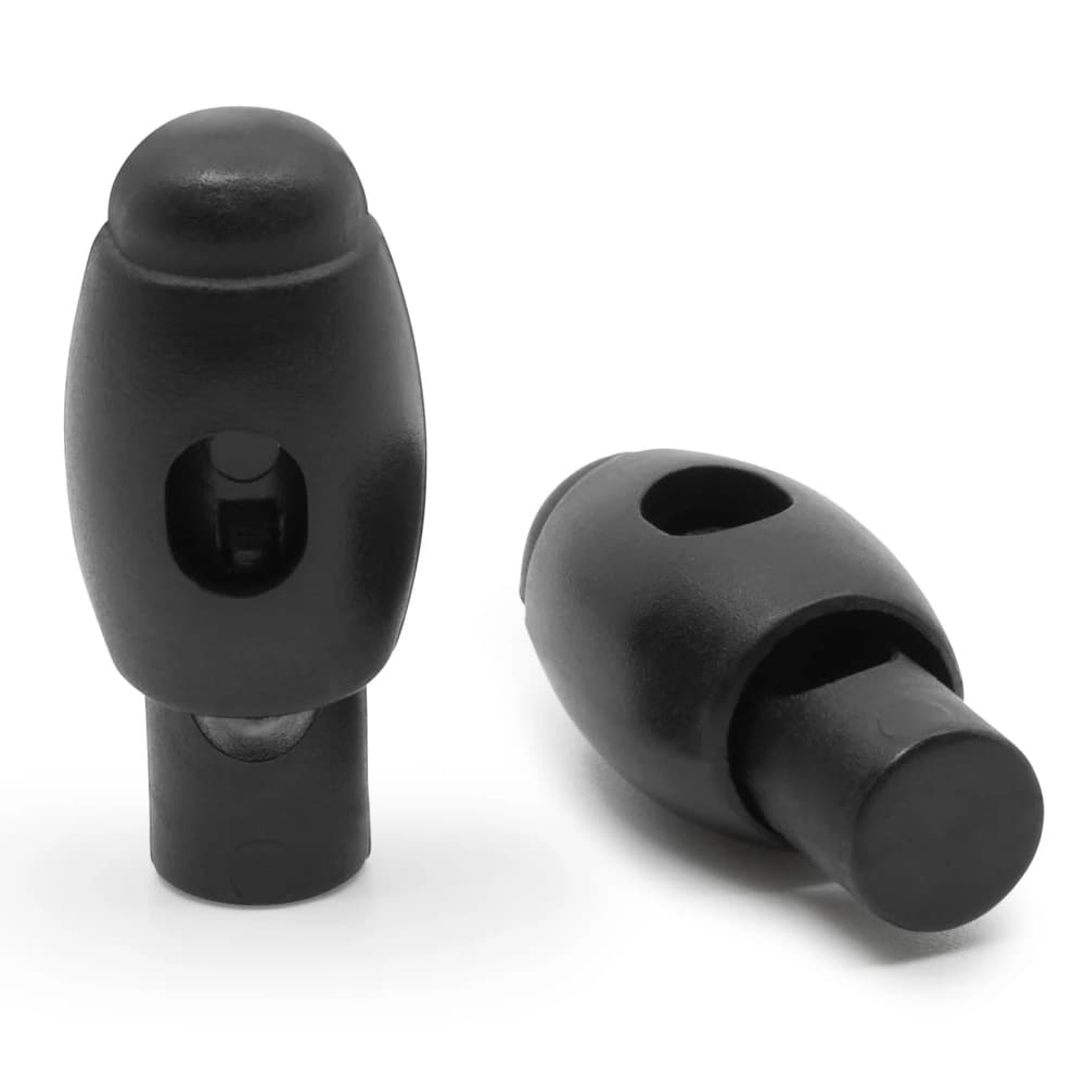 2pk Narrow Cord Stops, Black, Dritz image # 91869