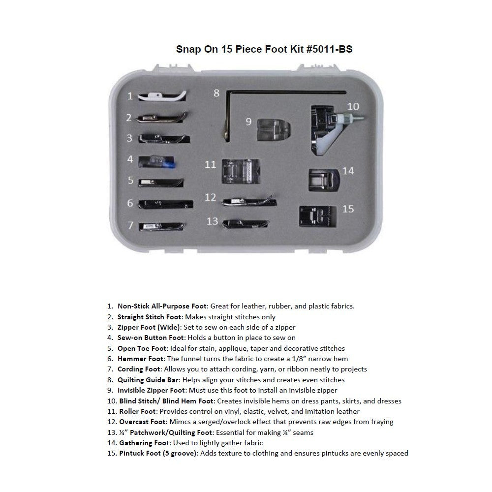 Snap On 15 Piece Sewing Foot Kit image # 68770