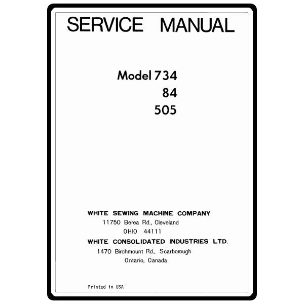 Service Manual, White 505 image # 4984
