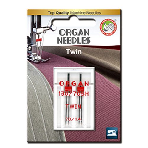 Organ Needles Twin Size 90/3mm, 2 Needles per Blister Pack - 4964832520920 Organ Needles Twin Size 90/3mm, 2 Needles per Blister Pack - 4964832520920