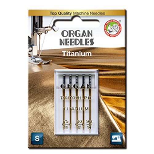 5pk Organ Titanium Needles (130/705H) - Assorted Sizes 75-90 image # 49720