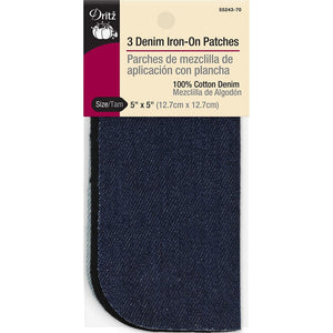 Denim Iron-On Patch Assorted (3ct), Dritz image # 92995