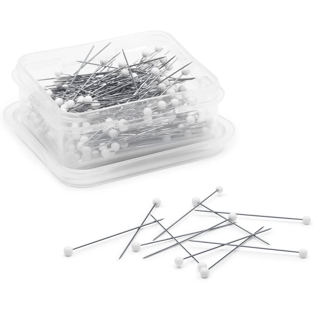 Extra-Fine, 1-3/8" White Glass Head Pins (250 CT), Dritz image # 90507