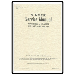 Supplemental Service Manual, Singer 646 image # 5162
