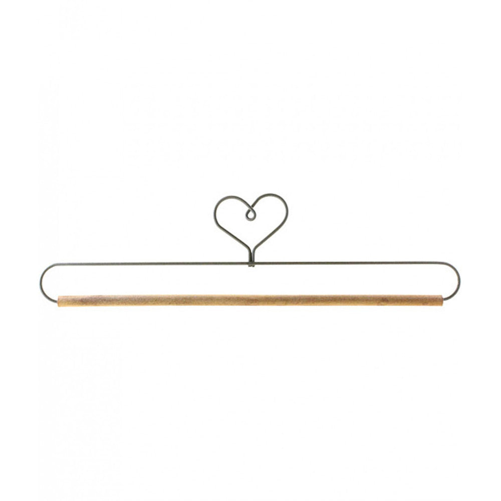 Heart Holder with Dowel, 7-1/2in - Gray image # 39032