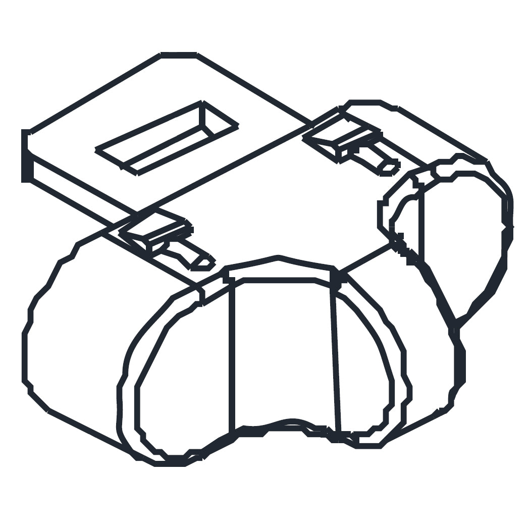 Black and white line art of a speed adjustment knob for a sewing machine.