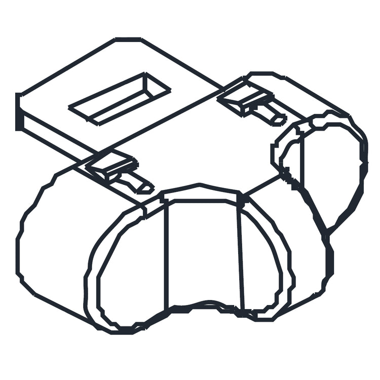 Black and white line art of a speed adjustment knob for a sewing machine.