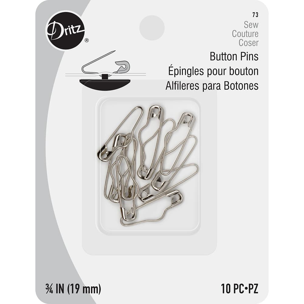 10pk Button Pins (3/4"), Dritz image # 92588
