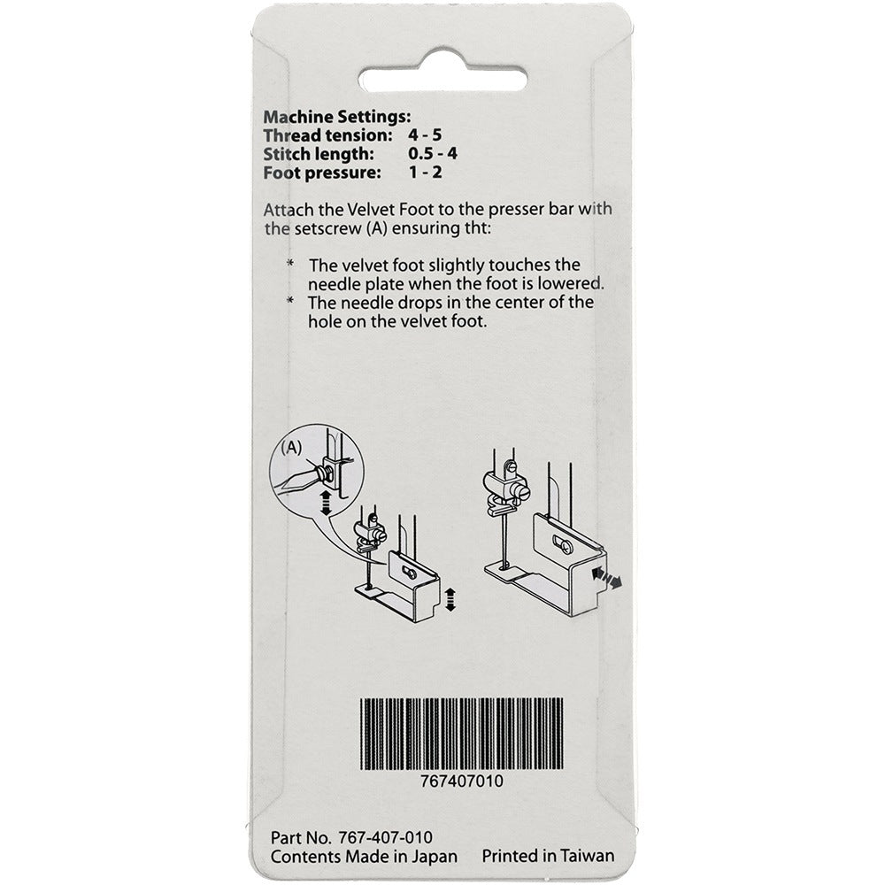Velvet Foot, Janome #767407010 image # 78508