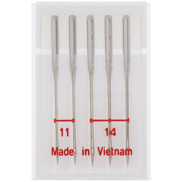 5pk Assorted Serger Needles Size 11 & 14, Janome #784860100
