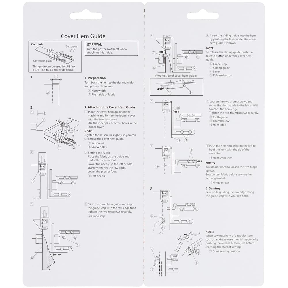 Cover Hem Guide, Janome #795839104 image # 97167