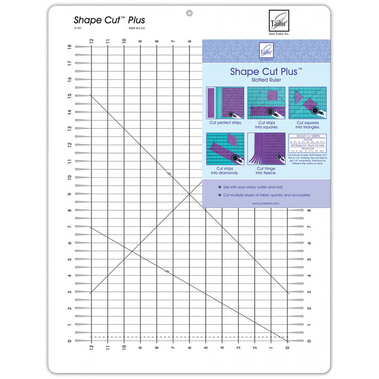 Perfectly Slotted Ruler June Tailor Shape Cut Plus Slotted Ruler