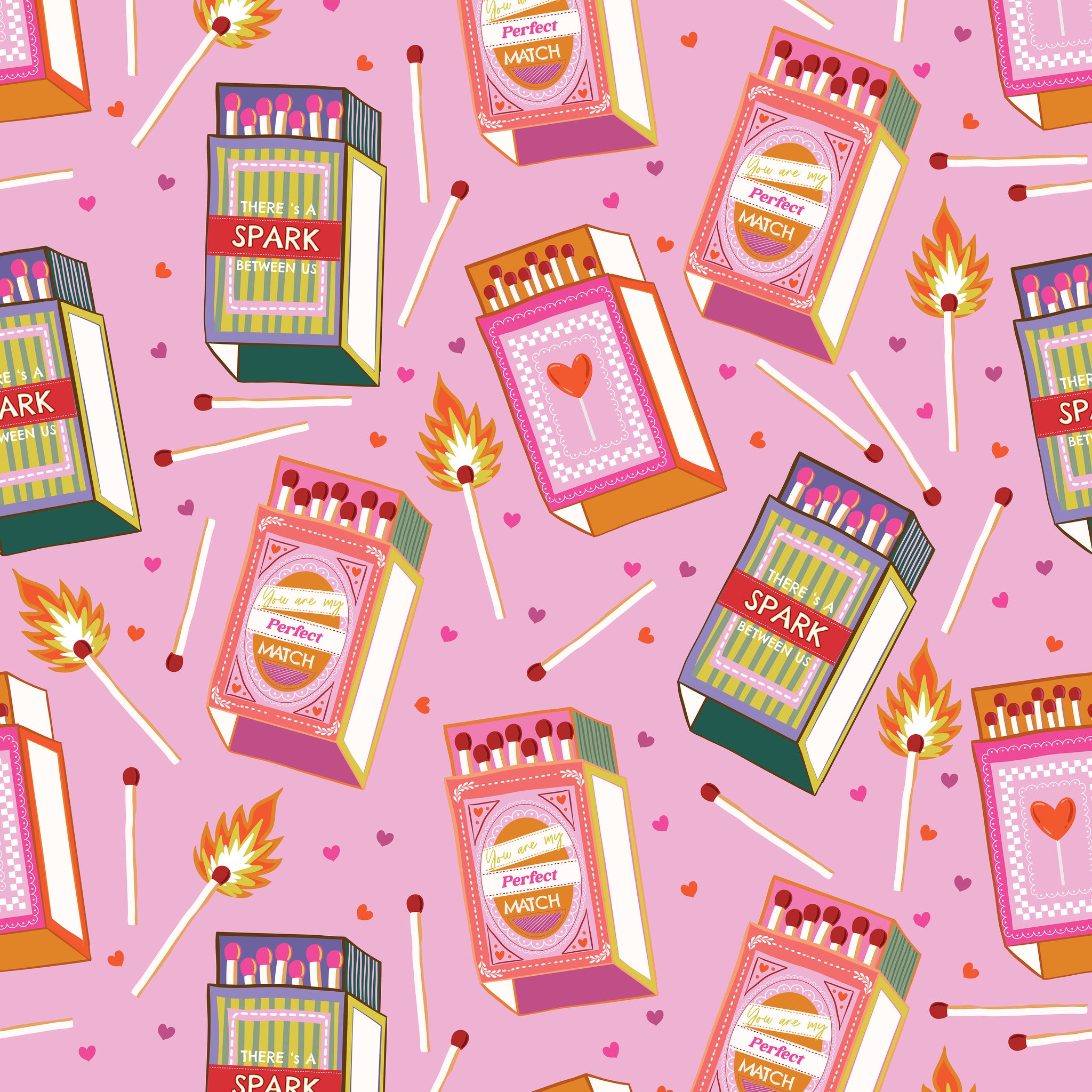 Perfect Match Fabric Collection - Sparks Fly