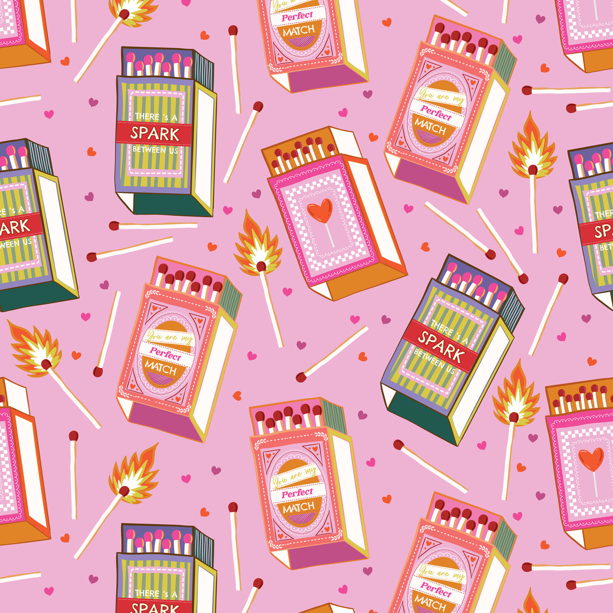 Perfect Match Fabric Collection - Sparks Fly