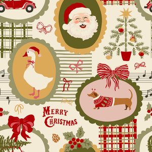 Merry Postmark Fabric Collection - Cameo Carols